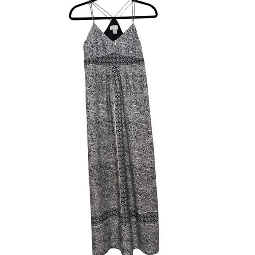 LOFT PETITE Black & White Printed Maxidress - Picture 8 of 8